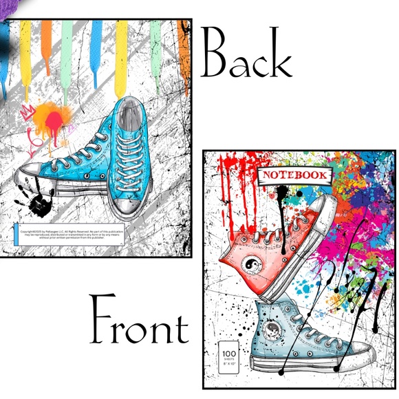 NOTEBOOK 100 PAGES, GLOSSY FINISH, Size : 8.0” x 10.0”, Paperback Cover. - Picture 4 of 5